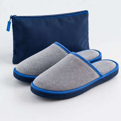 Fold-Flat Travel Slipper Pair — product view