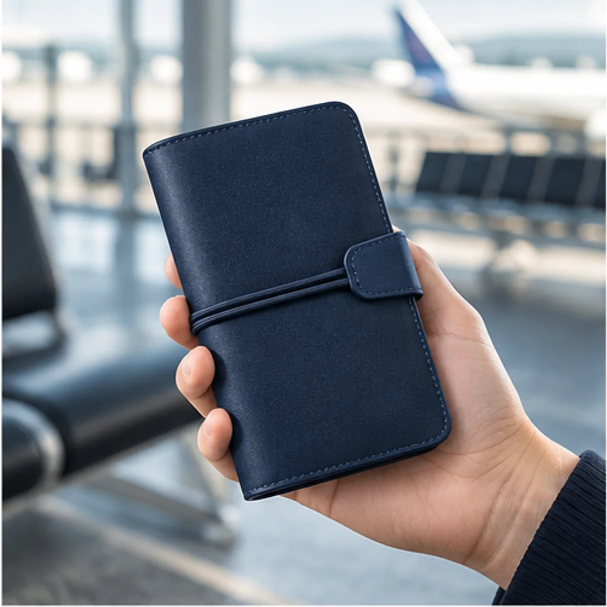 Passport Travel Wallet — in use