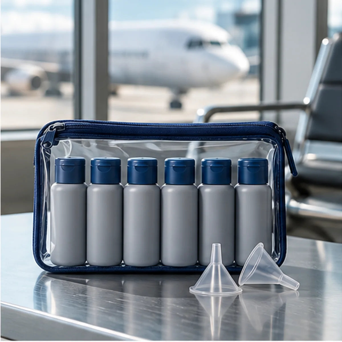 Travel Bottle Organizer Kit — in use